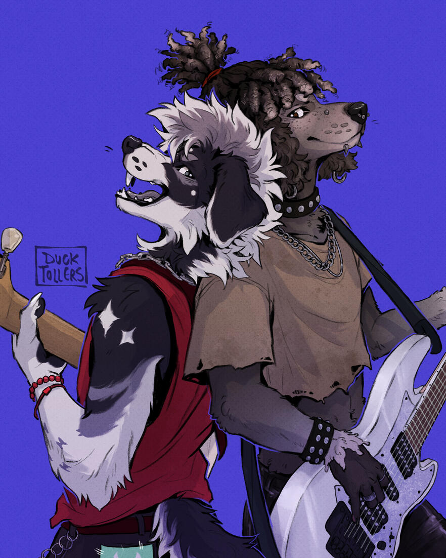 half-body + props + additional character